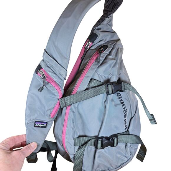 Patagonia Other - Patagonia One Crossbody Sling Pack Bag Gray Pink Hiking Outdoors Mint Cond 8L